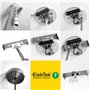ElekTek Rosace de plafond concave de 100 mm de diamètre avec patte de fixation et crochet - pour les luminaires suspendus et les