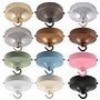 ElekTek Rosace de plafond concave de 100 mm de diamètre avec patte de fixation et crochet - pour les luminaires suspendus et les