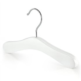 Hangerworld Lot de 12 Cintres en Bois Blanc pour Bébés - 25 cm