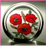 HENSITA Presse-Papier décoratif en Verre teinté à la Main Motif Coquelicots