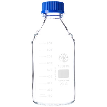 Bouteille de réactif de laboratoire en verre borosilicate Simax/VWR (équivalent du Duran Pyrex) 1000 ml