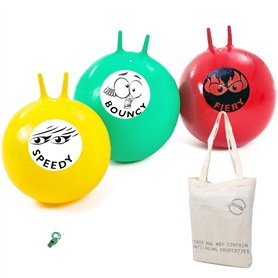 Garden Games Hopping Mad Ballon Sauteur pour Jeu de Course – Trio Pack