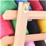 Kurtzy Support Bobine en Bois - Stand Organisateur 60 Bobines avec Crochets Muraux - Debout ou Suspendu - Porte Bobine en Bois d