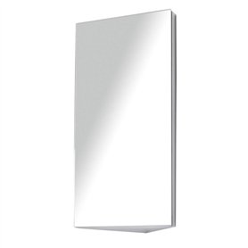 HOMCOM Armoire Miroir Salle de Bain Armoire de Toilette Murale Meuble d'angle 2 étagères dim. 30L x 18
