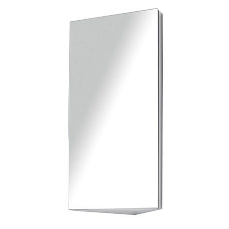 HOMCOM Armoire Miroir Salle de Bain Armoire de Toilette Murale Meuble d'angle 2 étagères dim. 30L x 18