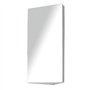 HOMCOM Armoire Miroir Salle de Bain Armoire de Toilette Murale Meuble d'angle 2 étagères dim. 30L x 18