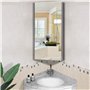 HOMCOM Armoire Miroir Salle de Bain Armoire de Toilette Murale Meuble d'angle 2 étagères dim. 30L x 18,4l x 60H cm Acier INOX.