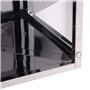 HOMCOM Armoire Miroir Salle de Bain Armoire de Toilette Murale Meuble d'angle 2 étagères dim. 30L x 18,4l x 60H cm Acier INOX.