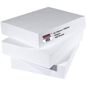 ARK Lot de 500 feuilles de papier d'impression épais de qualité supérieure 120 g/m² pour toutes les imprimantes A5