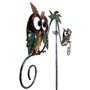 SK Style Éolienne de jardin en métal, piquet d'équilibre – Famille d'oiseaux de hiboux – Hiboux