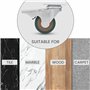 Kurtzy Roulette Charge Lourde Pivotante - Lot 8 Petite Roulettes pour Meubles Lourd de 50 mm en Caoutchouc avec Vis et Frein - R