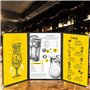 Kurtzy Carte Restaurant A4 Trois Volets (Lot de 5) - Porte Menu Restaurant Double Affichage Style Américain - Protège Menu Noir 