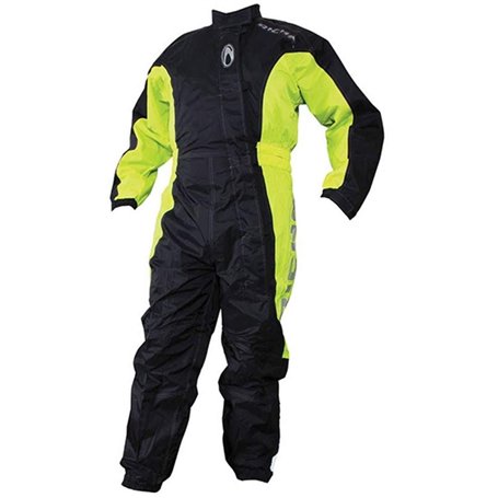 Richa Typhoon Imperméable À La Pluie Moto Une Pièce Convient Combinaison Noir/Jaune - Noir/Fluo
