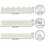 Kurtzy Porte Bijoux Mural Blanc (Lot de 9) - Crochet Mural Adhesif et Patère (3 Modèles) - Rangement Bijoux Mural - Porte Collie
