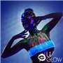 UV Glow Lot de 8 grand 50ml tubes de peinture fluorescente pour le visage et le corps 8 x 50 ml