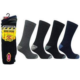 Big Foot Lot de 6 paires de chaussettes de travail originales Ruff & Tuff pour homme
