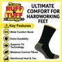 Big Foot Lot de 6 paires de chaussettes de travail originales Ruff & Tuff pour homme, taille 46-48 | Chaussettes rembourrées trè