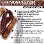 RingMaster Corde à sauter professionnelle en cuir véritable pour fitness, boxe, cardio