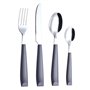 Exzact Couverts en Inox 16 Pièces - Ménagères avec des poignées en plastique de couleur vibrante - Confortable à Tenir - 4 x Fou