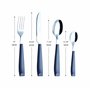 Exzact Couverts en Inox 16 Pièces - Ménagères avec des poignées en plastique de couleur vibrante - Confortable à Tenir - 4 x Fou