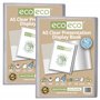 eco-eco Lot de 2 porte-vues transparents avec pochettes en plastique Format A5 50% recyclé 40 pochettes
