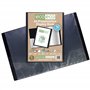 eco-eco Lot de 3 porte-vues A4 50% recyclé 40 pochettes noires avec pochettes en plastique