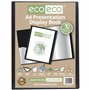 eco-eco Eco042x2 Lot de 2 porte-vues 10 pochettes en plastique Noir Format A4 50% recyclé