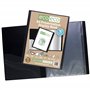 eco-eco Lot de 2 porte-vues A4 50% recyclé 40 pochettes noires avec pochettes en plastique