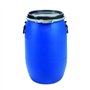 OIPPS 60 Litre Baril Fût Bidon en Plastique Bleu Qualité Alimentaire Ouverture Totale…