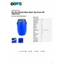 OIPPS 60 Litre Baril Fût Bidon en Plastique Bleu Qualité Alimentaire Ouverture Totale…