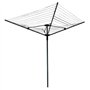 Ram® Corde à Linge rotative 4 Bras 45 m avec Piquet et Housse 45 m