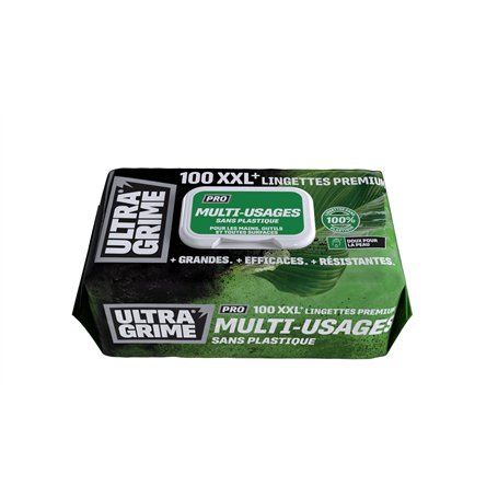 UltraGrime Pro Multi-Usages Sans Plastique | Lingettes industrielles pour éliminer les taches de graisse