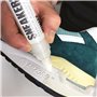 SNEAKERS ER Marqueur de Peinture Pour Semelle Intermédiaire - Pointe Biseautée Blanche 10 mm Pour Baskets, Chaussures, Blanc