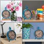BELLE VOUS Horloge Vintage de Bureau Silencieuse - 23 x 15 cm - Horloge 24H Analogique Ancienne, à Piles, sans Tic-Tac, pour Tab