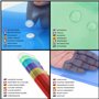 Belle Vous Lot de 24 Pochette Plastique A4 Colorée - Avec Bouton Fermoir et Porte Carte - Pochette Rangement Maison, Bureau et E
