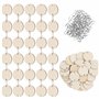 Belle Vous Lot de 100 Rondin de Bois Deco Brut avec Crochets en S - 3