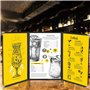 Kurtzy Protege Menu A4 Triple Fold (Lot de 10) - Protège Carte Présentoir Transparent en Vinyle et Reliure Noire Style Américain