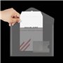 Belle Vous Pochette Plastique A5 Transparente (Lot de 24) - Avec Bouton Fermoir et Porte Carte - Pochette Rangement Maison, Bure