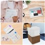 Belle Vous Pochette Plastique A5 Transparente (Lot de 24) - Avec Bouton Fermoir et Porte Carte - Pochette Rangement Maison, Bure