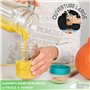 Budding Bear Petit Pot Conservation Bébé Verre 240ml (Lot de 6) - Pot Bebe Repas Réutilisables Compatible Lave-Vaisselle, Congél
