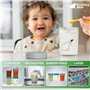 Budding Bear Petit Pot Conservation Bébé Verre 240ml (Lot de 6) - Pot Bebe Repas Réutilisables Compatible Lave-Vaisselle, Congél