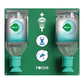 Focus Station De Lavage Oculaire D'Urgence Double Avec Support - Complet