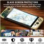 Orzly Kit accessoires pour Nintendo Switch Oled Accessories Essentials Pack Étui et protecteur d'écran Comfort Grip Cover Câble 