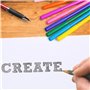 BCreativetolearn Lot de 100 feuilles de papier cartonné A4 blanc brillant 180 g/m² lisse pour imprimante, photocopieur, dessin, 