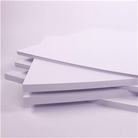 Lot de 50 feuilles de papier cartonné blanc brillant A4 180 g/m²