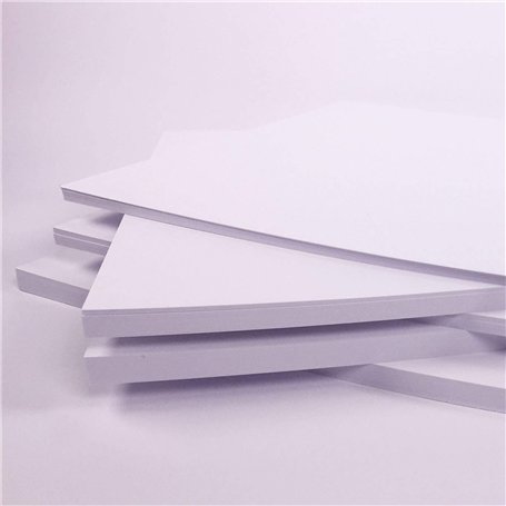 Lot de 50 feuilles de papier cartonné blanc brillant A4 180 g/m²
