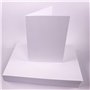 Lot de 100 feuilles de papier cartonné A6 blanc brillant 180 g/m² 230 microns pour travaux manuels