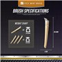 Lot de 3 brosses métalliques en bois - Brosse en acier robuste à 4 rangées avec manche en bois et grattoir en métal - Brosse mét