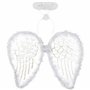 Ailes de fee et bandeau 2 pièces - Ailes d'ange blanche avec paillettes et serre tete ange halo doré - Jeu de la nativité - Dégu