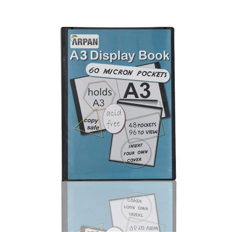 ARPAN Protège-documents A3 avec 48 pochettes solides